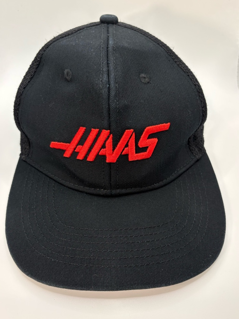 Haas Racing Trucker Hat Black Red Logo Snapback F1 Cap